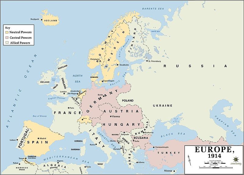 карта європи