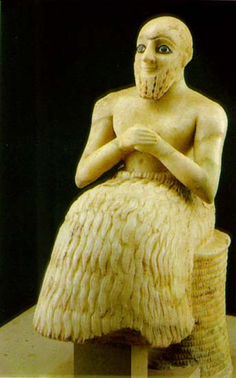 Молящийся из Ларсы. Начало II тыс. до н.э. Шумер. Бронза и золото