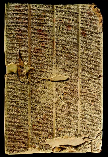 Табличка с клинописью. II-I тыс. до н.э. Хранится в Государственных музеях, Берлин, Германия