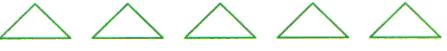 Довжина катетів 40 кроків, відстань між трикутниками 10 кроків