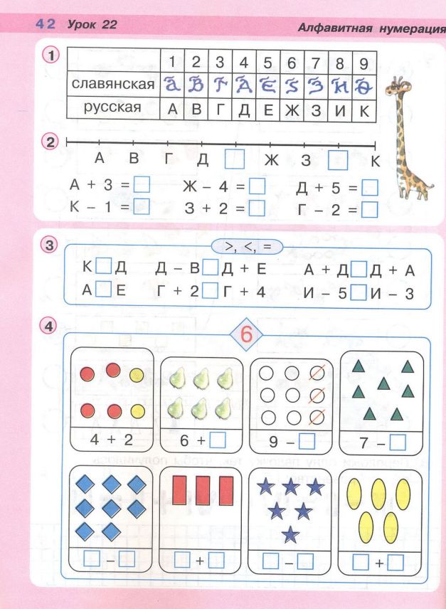 Конспект урок математики в 1 классе по петерсон алфавитная нумерация