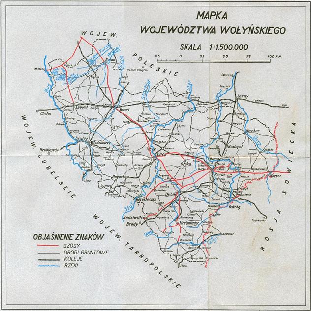Карта Волині