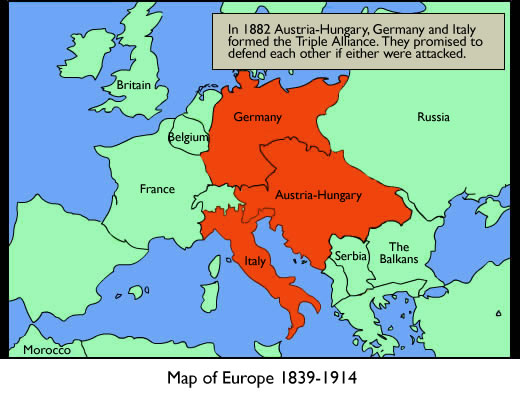 Карта Європи 1839-1914 року. фото