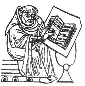 Монах за книгой. Миниатюра (XII в.)