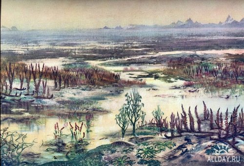Первые растения суши (400 млн. лет назад)
