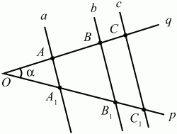 Теорема о пропорциональных отрезках (обобщение теоремы Фалеса)