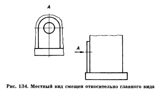 Верно выполнено обозначение повернутого дополнительного вида на рисунке