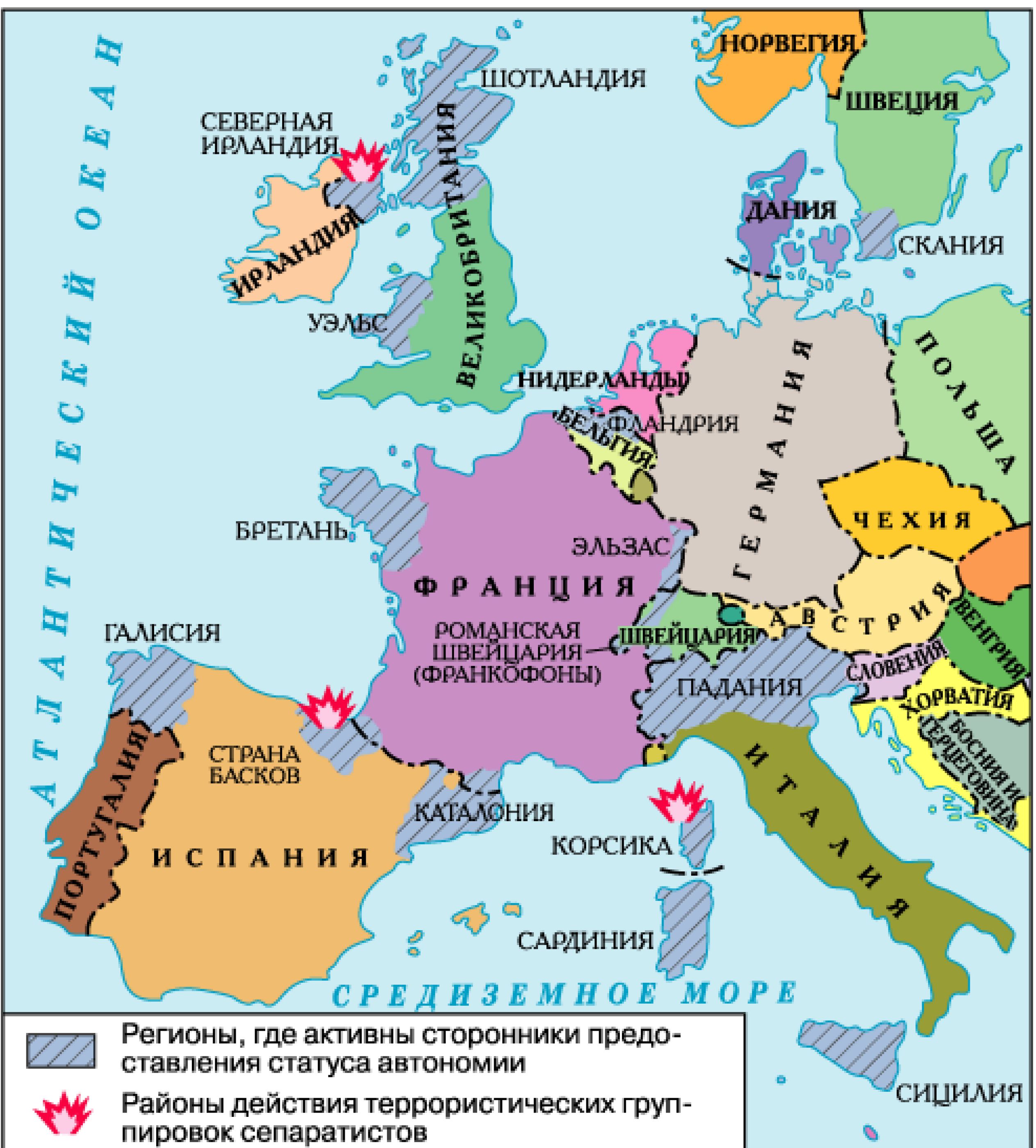 Суверенные государства европа
