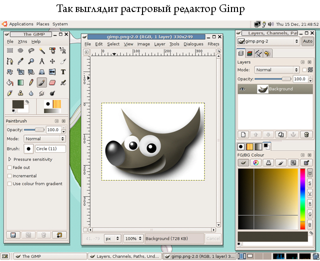 Растровый редактор GIMP