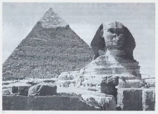 Сфинкс и пирамида Хафра в гизе. Древнее царство. Некрополь. Каир