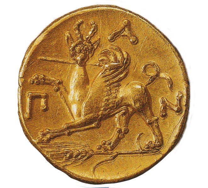 Золота монета VI ст. до н. е.