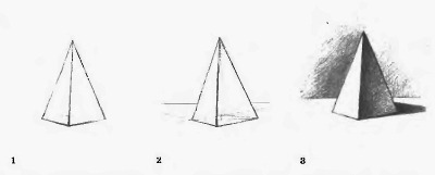 Последовательность рисования пирамиды