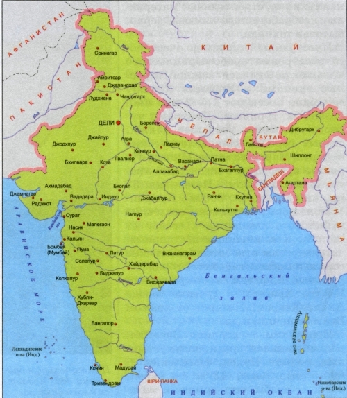 Карта Індії