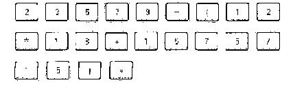 Приклад клавіатури калькулятора з пам'ятью
