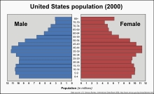 Возрастная пирамида населения США